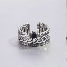 Load image into Gallery viewer, Vintage Handmade Oxidized 925 Sterling Silver Adjustable Rings