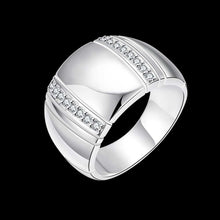 Load image into Gallery viewer, 925 Sterling Silver Cubic Zirconia Lover's Ring