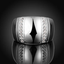 Load image into Gallery viewer, 925 Sterling Silver Cubic Zirconia Lover's Ring