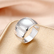 Load image into Gallery viewer, 925 Sterling Silver Cubic Zirconia Lover's Ring