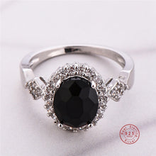 Load image into Gallery viewer, 925 Sterling Silver Crystal Cubic Zirconia Rings - 6 Colors