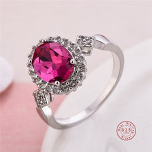 Load image into Gallery viewer, 925 Sterling Silver Crystal Cubic Zirconia Rings - 6 Colors