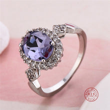 Load image into Gallery viewer, 925 Sterling Silver Crystal Cubic Zirconia Rings - 6 Colors