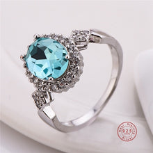 Load image into Gallery viewer, 925 Sterling Silver Crystal Cubic Zirconia Rings - 6 Colors