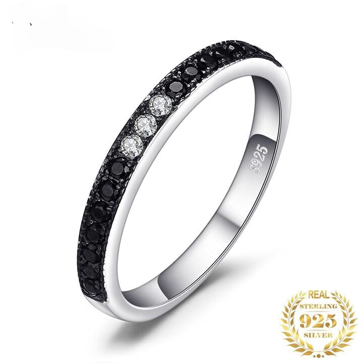 Healing Black Spinel in Genuine 925 Sterling Silver Ring - 17 Sizes