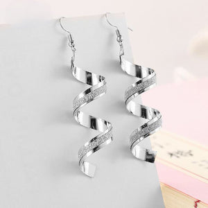 Fashion Spiral Drop Earrings - 3 Colors