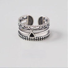 Load image into Gallery viewer, Vintage Handmade Oxidized 925 Sterling Silver Eye Adjustable Rings