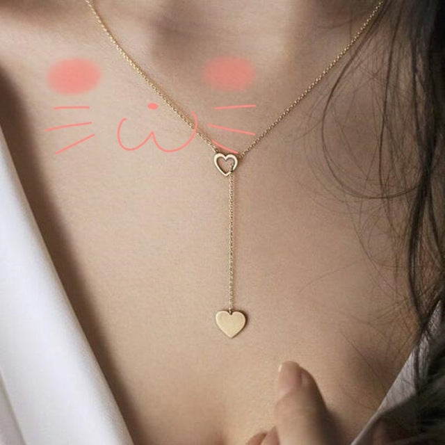 Heart to Heart Minimalist Pendant Clavicle Necklace - New Addition