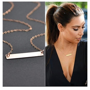 Trendy Minimalist Tag Pendant Necklace - New Addition