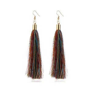 Tassel Bohemian Vintage Long  Earrings - 12 Colors