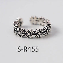 Load image into Gallery viewer, Vintage Handmade Oxidized 925 Sterling Silver Adjustable Rings