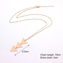 Load image into Gallery viewer, Triangle Long Chain Necklace - Gold/Silver