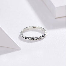 Load image into Gallery viewer, 925 Sterling Silver Engraved Pattern Silver Rings
