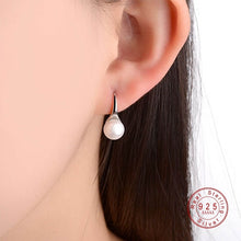 Load image into Gallery viewer, White Pearl Earrings in 925 Sterling Silver