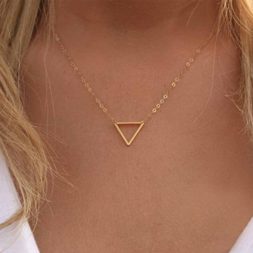 Triangle Charm Pendant Necklaces