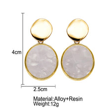 Load image into Gallery viewer, Geometric Dangle Round Earring Gold Color - New Arrival