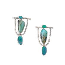 Load image into Gallery viewer, Boho Ethnic Bird Green Resin Stone Drop Dangle Earrings - Native Tribal Women Vintage Earrings