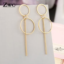 Load image into Gallery viewer, Fashion Double Circles Drop Earrings