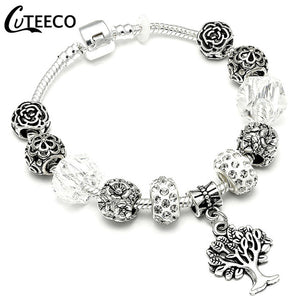 Tree 925 Fashion Silver Green Charms Bracelet in different Lengths – New Arrival