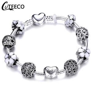 Marcasite Silver Charms Bracelet In Different Lengths – New Arrival