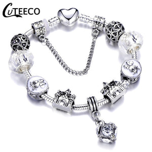 Clear Silver Black Charms Bracelet In Different Lengths – New Arrival
