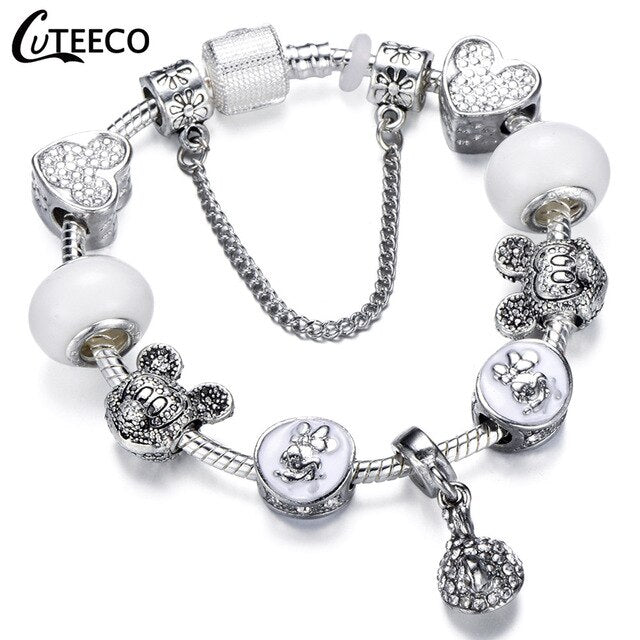 White Silver Charms Bracelet In Different Lengths – New Arrival