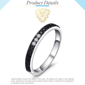 Healing Black Spinel in Genuine 925 Sterling Silver Ring - 17 Sizes