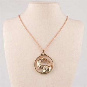 Hot Necklace Charms Dragon Face Long Chain Necklace