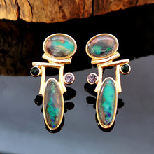 Load image into Gallery viewer, Boho Bug Resin Stone Drop Dangle Earrings