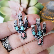 Load image into Gallery viewer, Cactus Native Tribal Drop Dangle Earrings -  Vintage Earrings