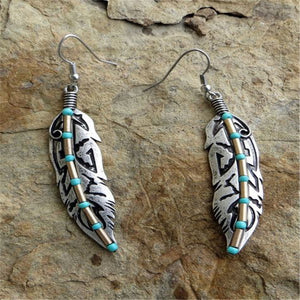 Vintage Native Tribal Women Ethnic Drop Dangle Earrings