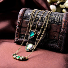Load image into Gallery viewer, Gorgeous Vintage Green Earrings with or without Layer Brand Pendant Necklace Set