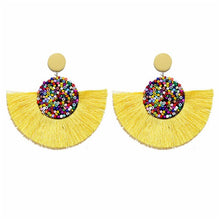 Load image into Gallery viewer, 16 Colors - Handmade Honeycomb Dangle Tassel Earrings