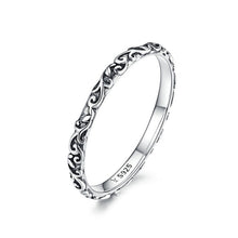 Load image into Gallery viewer, 925 Sterling Silver Engraved Pattern Silver Rings