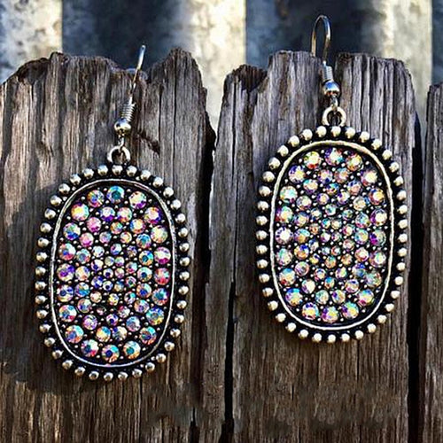 Mix Color Beautiful Bohemian Tribal Flower Long Earrings