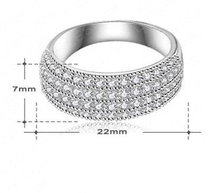 925 Sterling Silver CZ Gemstone Ring - Gold/Silver