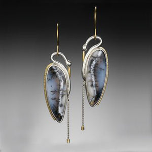 Resin Stone Crane Cute Earrings