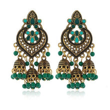 Load image into Gallery viewer, Tassel Bollywood Dangle Indian Jhumka Ethnic Earrings - 8 Colors