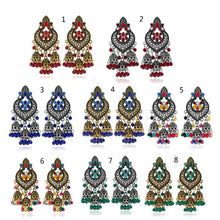 Load image into Gallery viewer, Tassel Bollywood Dangle Indian Jhumka Ethnic Earrings - 8 Colors