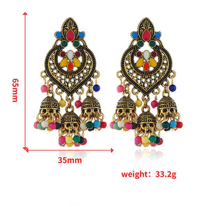 Tassel Bollywood Dangle Indian Jhumka Ethnic Earrings - 8 Colors