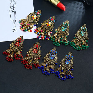 Tassel Bollywood Dangle Indian Jhumka Ethnic Earrings - 8 Colors