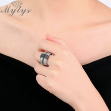 Load image into Gallery viewer, Two Tone Black/Silver &amp; Gold/Silver Color Rings