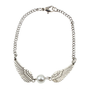 Retro Pearl Angel-Wings Charm Bracelet - New Design