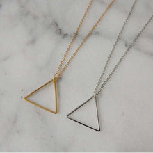 Load image into Gallery viewer, Simple Gold/Silver Chain Triangle Long Necklace