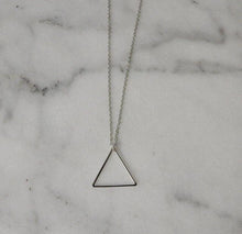 Load image into Gallery viewer, Simple Gold/Silver Chain Triangle Long Necklace
