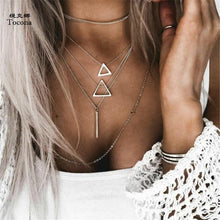 Load image into Gallery viewer, Bohemian Triangle Stick Pendant