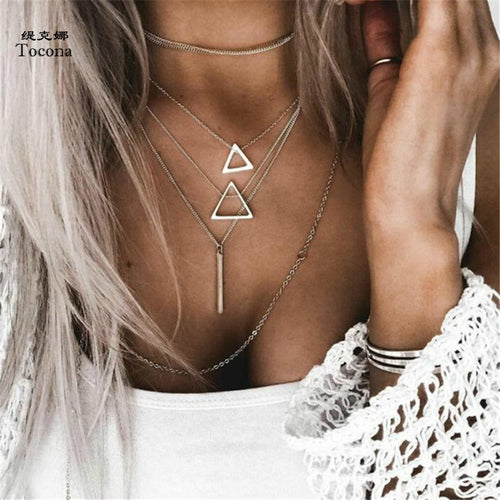 Bohemian Triangle Stick Pendant