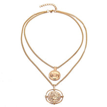 Load image into Gallery viewer, Double-Layer Retro Gold Coin Boho Necklace – NEW ARRIVAL