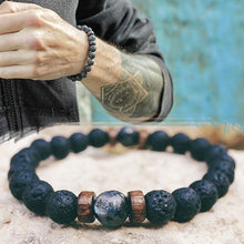 Load image into Gallery viewer, Tibetan Buddha Lava Stone Diffuser Bracelets – Unisex Natural Moonstone Bead