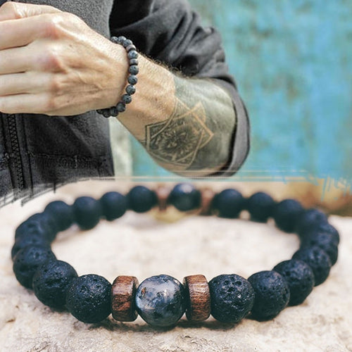 Tibetan Buddha Lava Stone Diffuser Bracelets – Unisex Natural Moonstone Bead